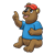 Pointing Bear Color PNG