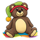 Bedtime Bear with a green hat
