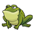 Smirking Green Toad Color PNG