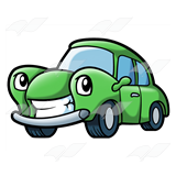 Green Cartoon Car