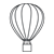 Hot Air Balloon Line PNG