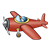 Red Airplane Color PNG