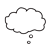 Thought Cloud Color PNG