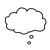 Thought Cloud Line PNG