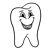 Smiling Tooth Line PNG