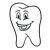 Grinning Tooth Line PNG