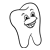 Happy Tooth Line PNG
