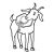 Goat Chewing Hat Line PNG