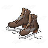 Brown Ice Skates
