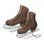 Brown Ice Skates Color PNG