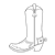 Brown Boot Line PNG