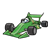 Green #5 Racecar Color PNG