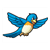 Flying Blue Bird Color PDF