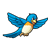 Flying Blue Bird Color PNG