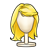 Blond Lady's Wig Color PNG