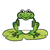 Frog Holding Sign Color PDF