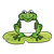 Frog Holding Sign Color PNG