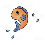 Jumping Orange Fish