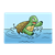 Splashing Turtle Color PNG