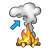 Fire and Smoke Color PNG