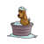 Dog in Tub Color PDF