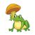 Frog by Mushroom Color PDF