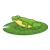 Frog on Lily Pad Color PNG