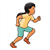 Running Girl Color PDF