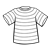 Striped T-shirt Line PNG