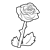 Red Rose Line PNG