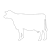 Cow Silhouette Line PNG