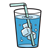Glass of Ice Water Color PNG
