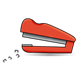 Red Stapler with staples