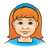 Girl's Head Color PNG