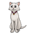 Sitting Gray Cat Color PNG