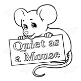 Mouse Holding Sign