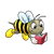Reading Bee Color PNG