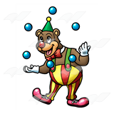 Juggling Clown Bear