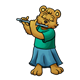 Bear Playing Flute 