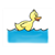 Duck Swimming Color PDF