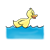Duck Swimming Color PNG