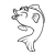 Fish with Open Mouth Line PNG