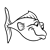 Smiling Fish Line PNG