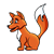 Fox with Eyebrows Color PNG
