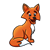 Fox with Eyebrows Color PNG