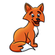 Fox with Eyebrows sitting