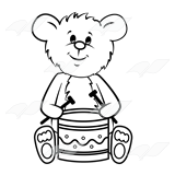 Bear Playing Drum