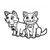 Two Kittens Line PDF