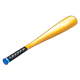 Baseball Bat with a blue and black handle