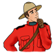 Canadian Mountie thinking